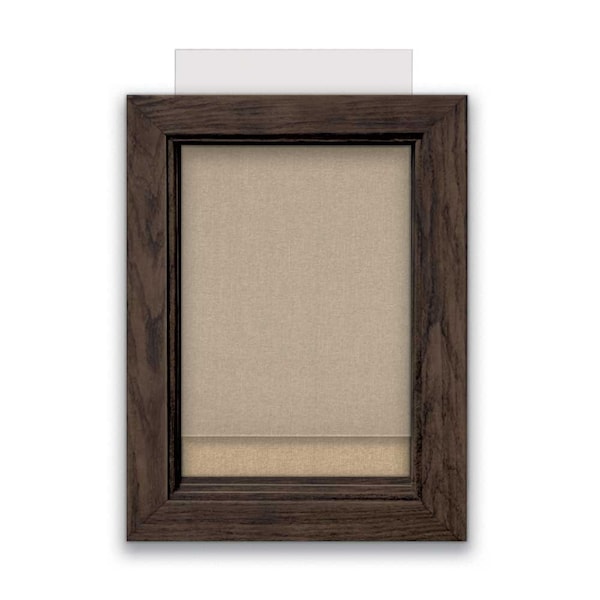 Indoor Enclosed Combo Board, 72"x36", Black Frame/Burgundy & Rubber